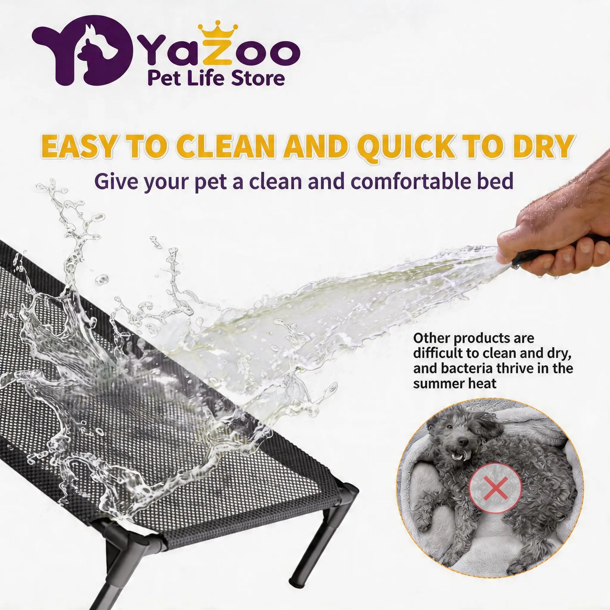 Pet Bed - Indoor & Outdoor Use Durable Design for Dogs Comfortable Rest Ideal for Home & House Mats